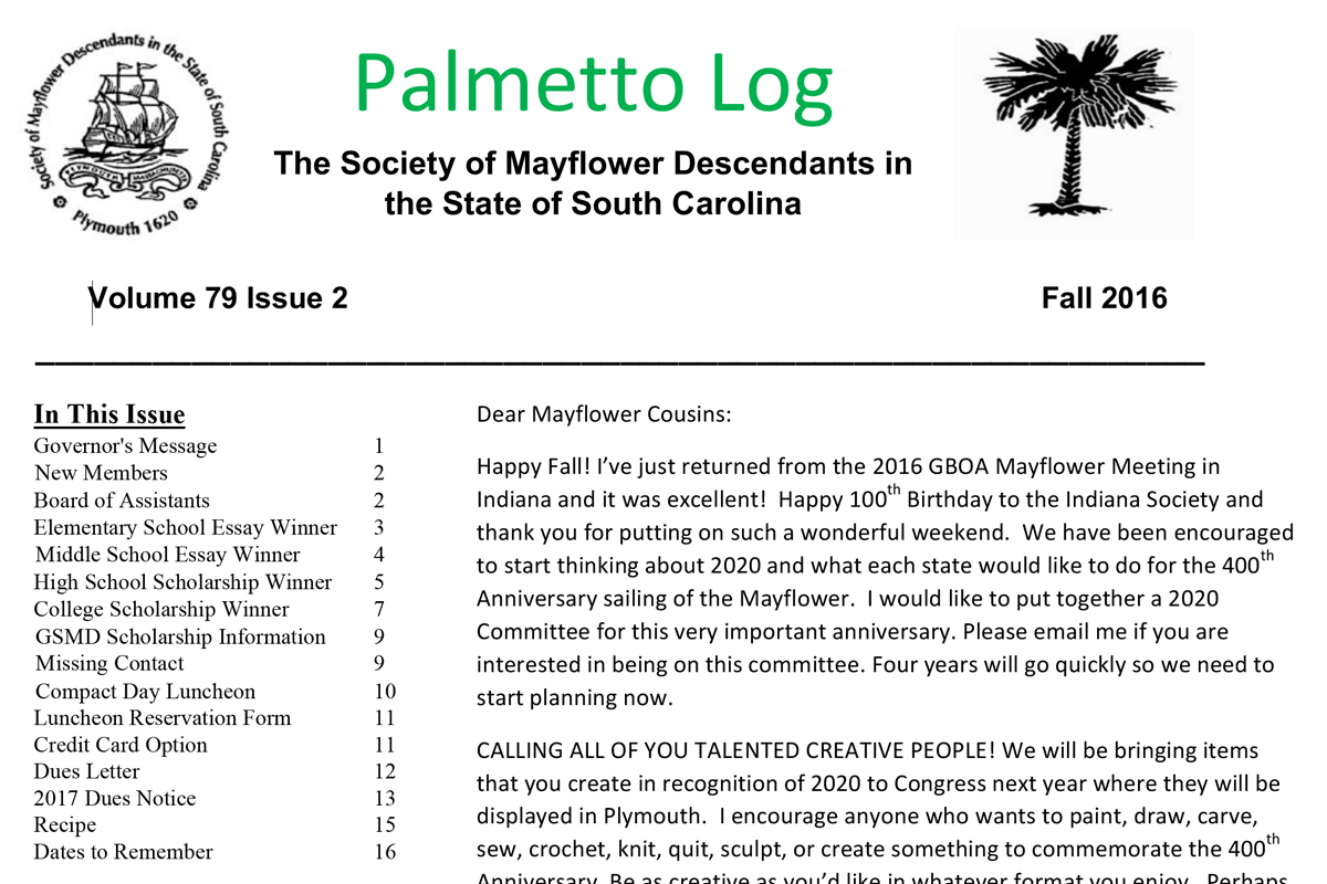 Palmetto Log Fall 2016